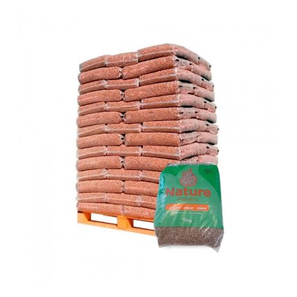 Pellets certificados Nature 6 mm Palé 65 sacos de 15 kg